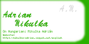 adrian mikulka business card